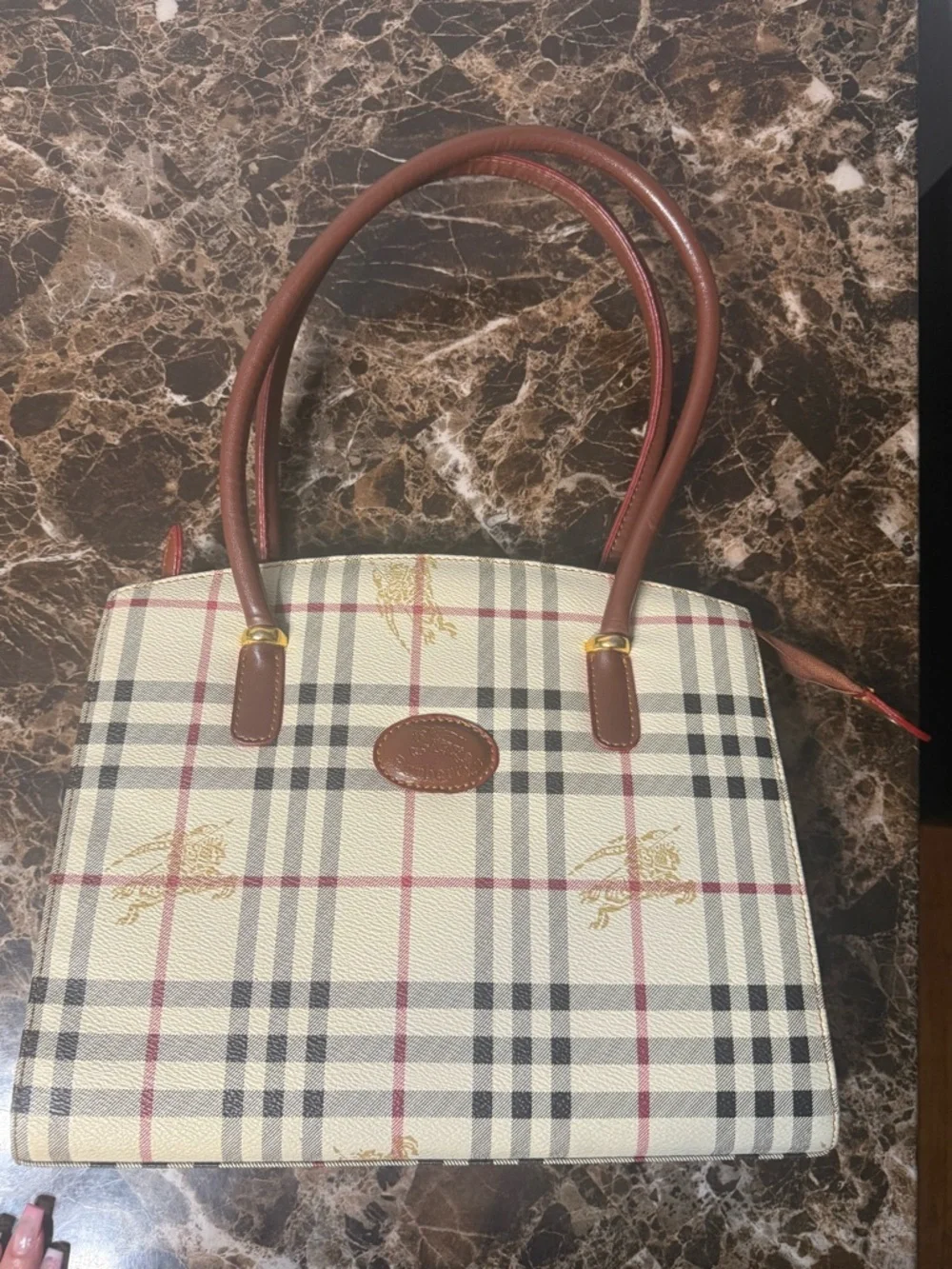 Vintage Burberry’s Haymarket Check Shoulder Bag 90s Nova Plaid Handbag - Picture 11 of 16